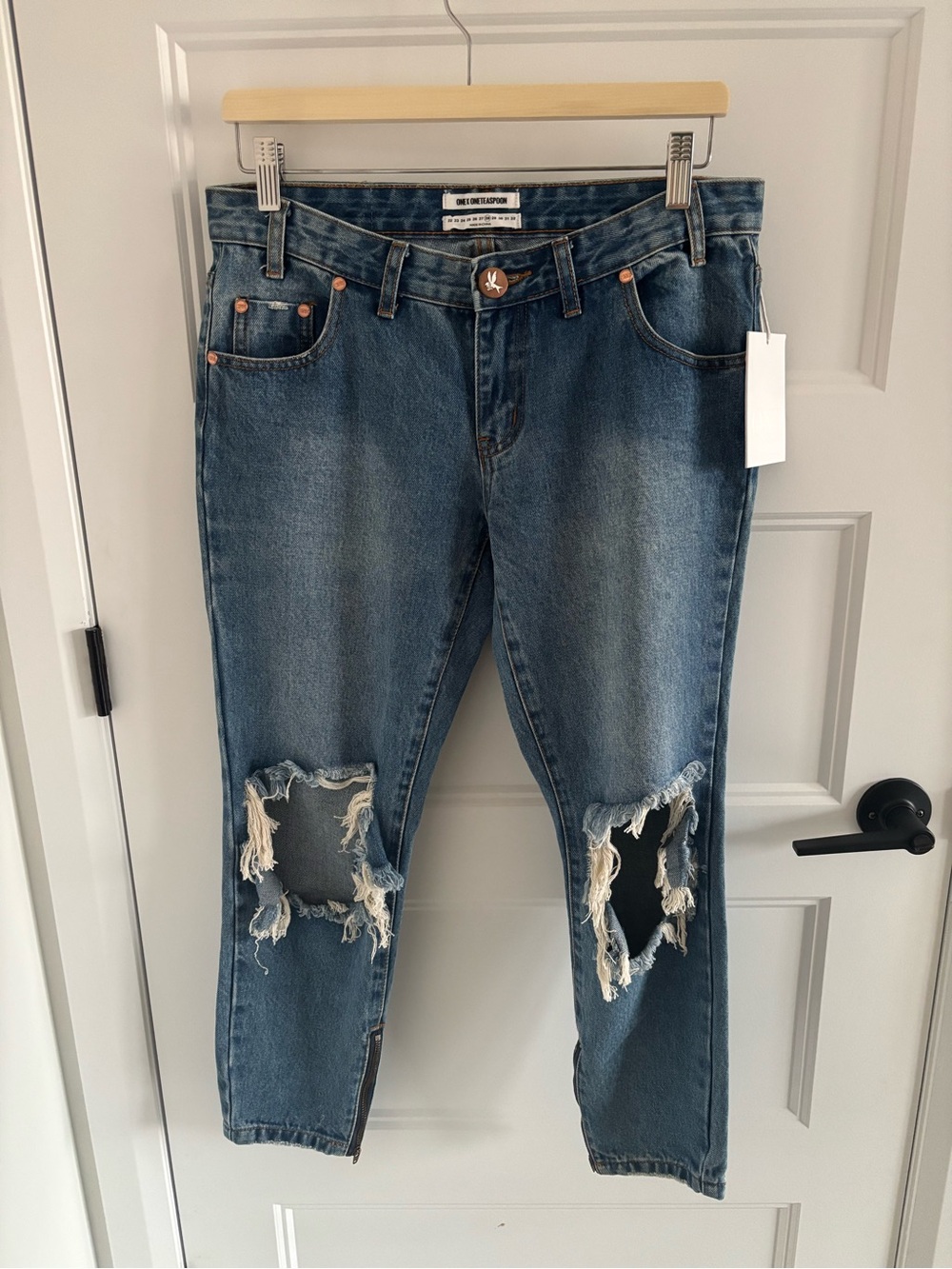 One Teaspoon Freebird Pacifica Destroyed Denim Jeans